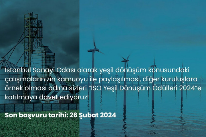 İSO Yeşil Dönüşüm Ödülleri 2024 Başladı!