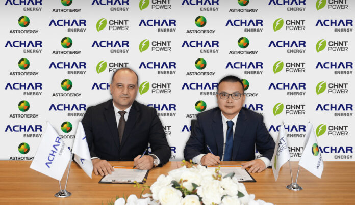 Screenshot Chint Power ve Astronergy, Achar Energy iş birliği