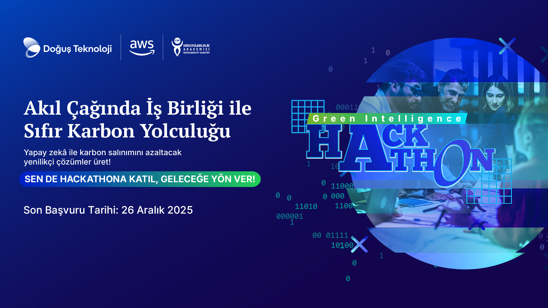 Green Intelligence Hackathon: Yapay Zeka ile Karbon Azaltımına Yeni Fikirler Aranıyor