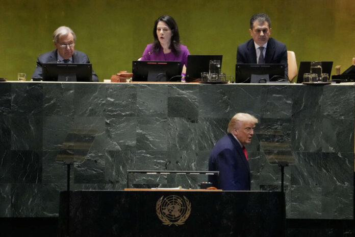 UN-DIPLOMACY-UNGA Trump - Photo by TIMOTHY A. CLARY/AFP via Getty Images